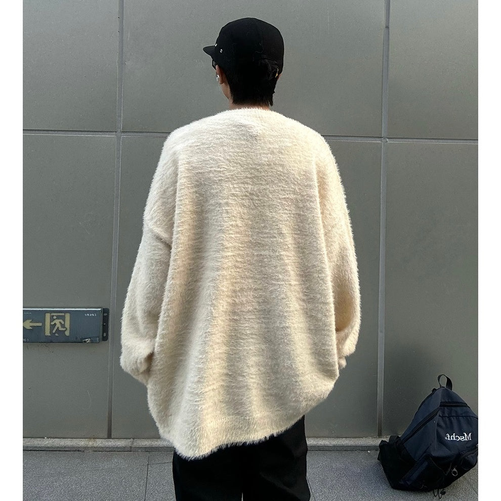 Street Pedestrian Letter Jacquard Loose Sweater MB7133