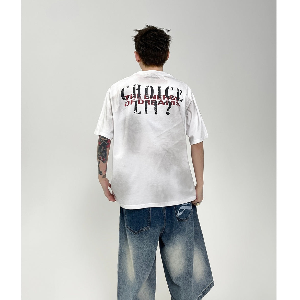 Letter Dirty T-shirt EAT086