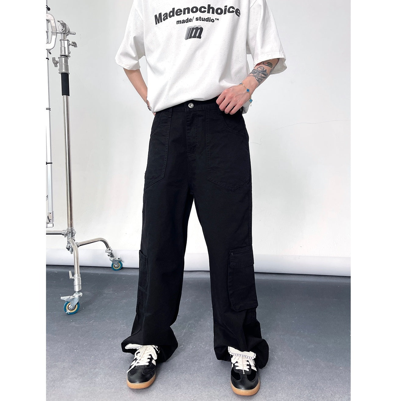 Pleated Scimitar Design Pants EAT120