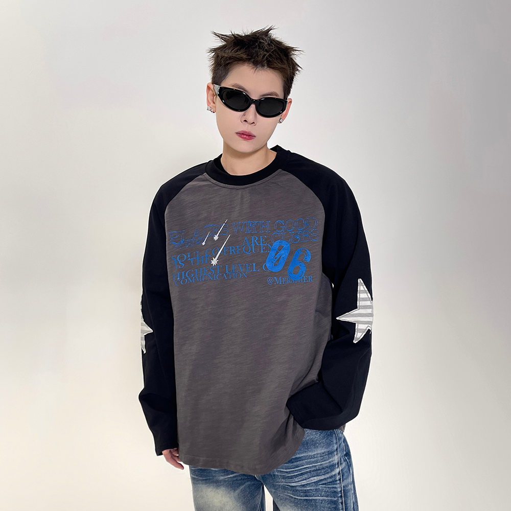 Printed Raglan Long Sleeve T-Shirt EAT075