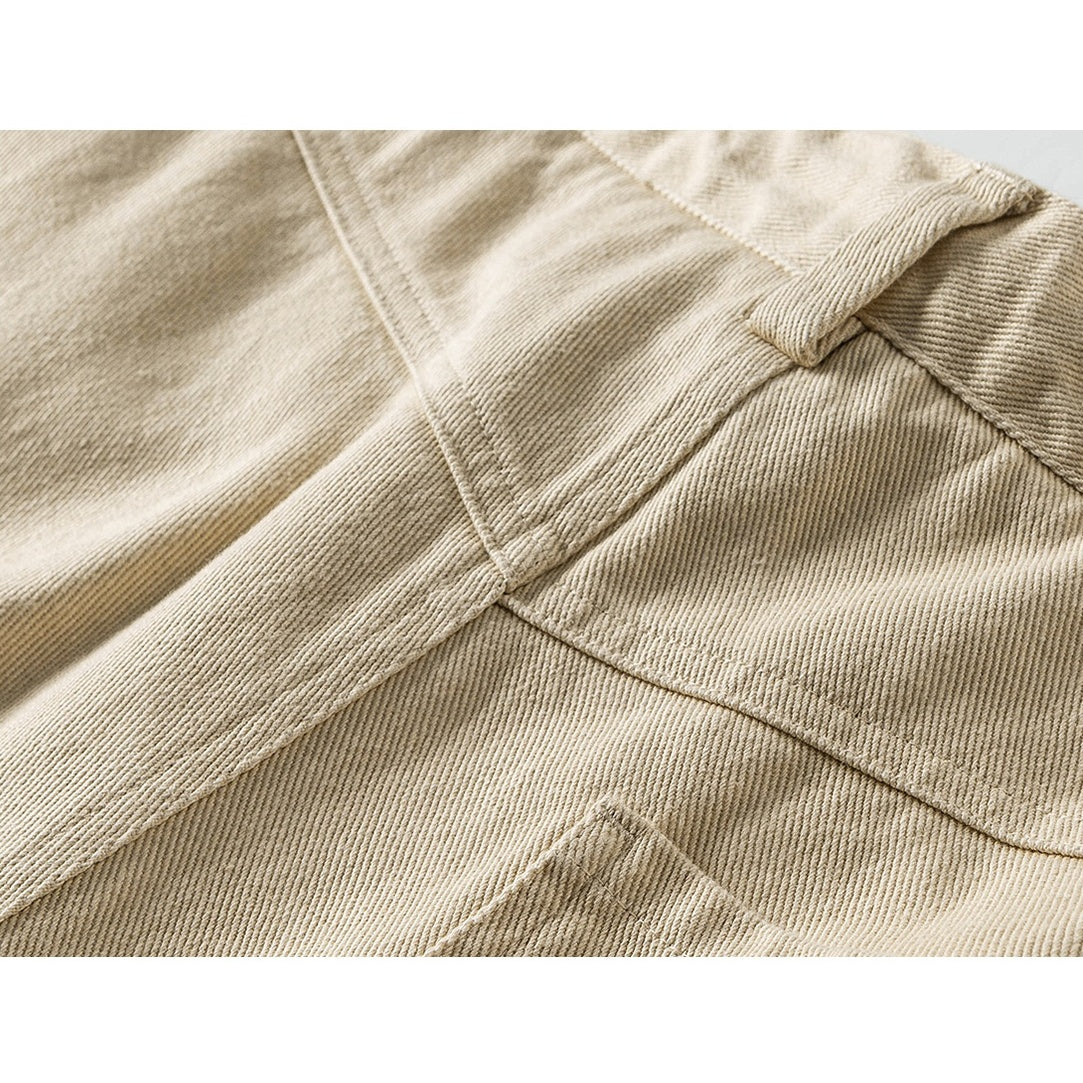 Double-pleated Wide-leg Cargo Pants NA7005