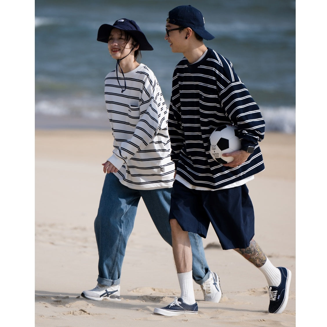 Casual Border Long-sleeved T-Shirt BI2026