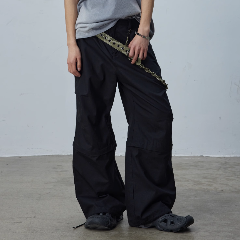 2Way Zip Detachable Loose Cargo Pants MB7149