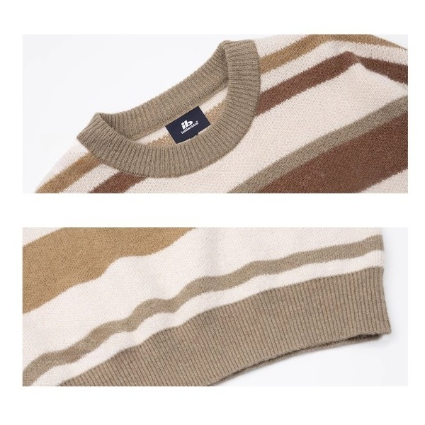 Crew Neck Multi Border Sweater BI2022