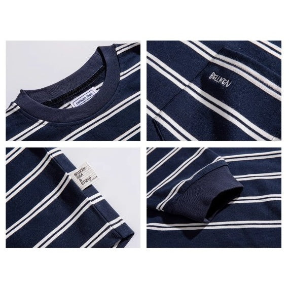Casual Border Long-sleeved T-Shirt BI2026