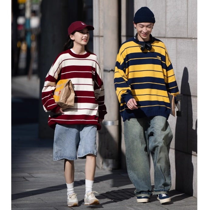 Retro Border Boyish Sweater BI2031