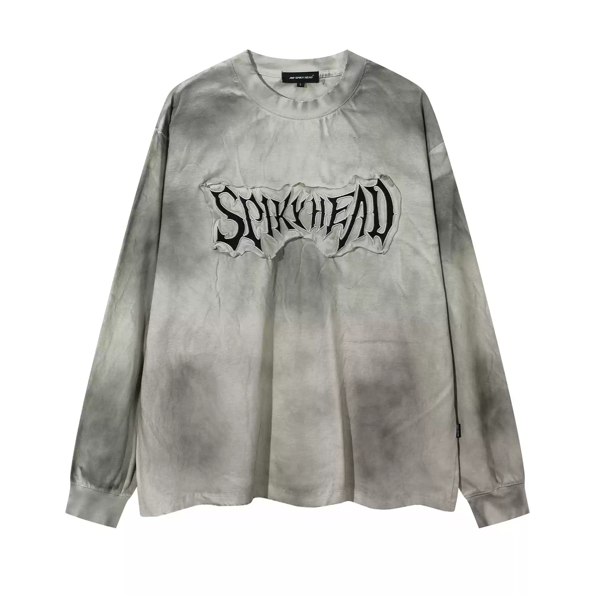 Street Dirty Patch Embroidery Long Sleeve T-Shirt MB7030