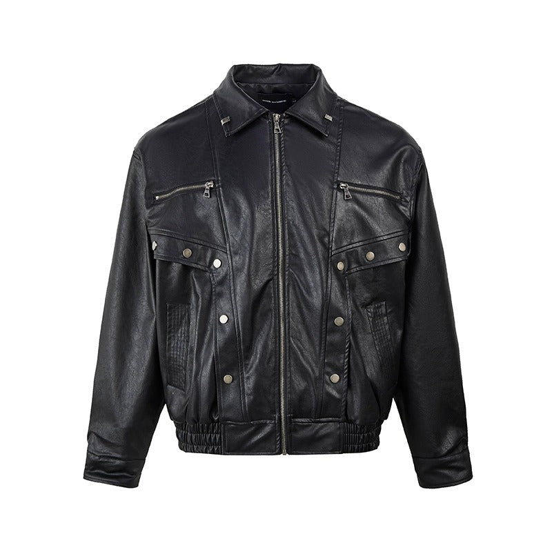 Biker Style PU Leather Jacket MB7147