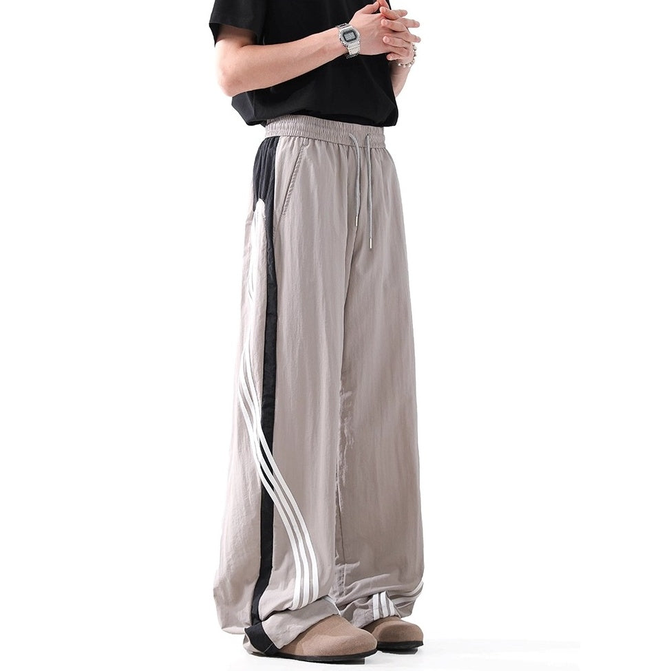 Diagonal Lines Loose Paratrooper Pants BL1035