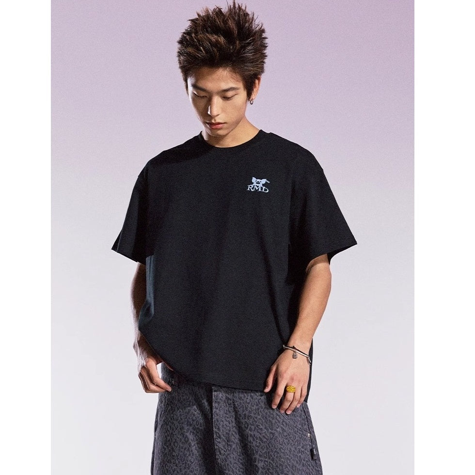 Funny Black Pig Print T-shirt MB7358