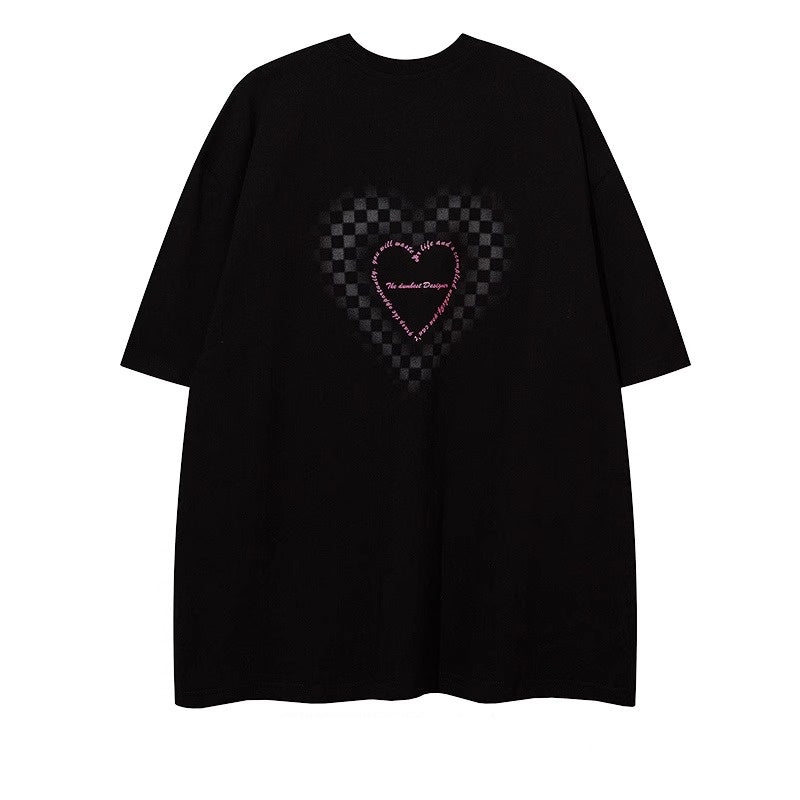 Retro Cartoon Love Print T-shirt NH7006