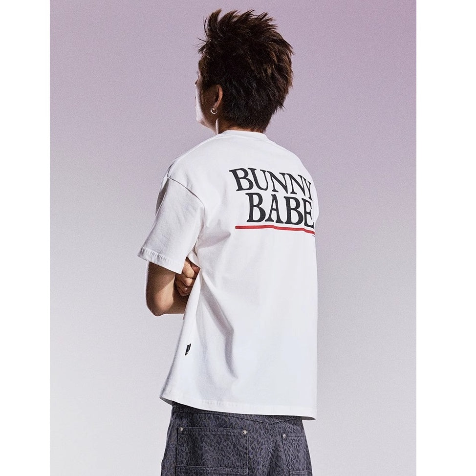 Fun Rabbit Treasure Print T-shirt MB7359