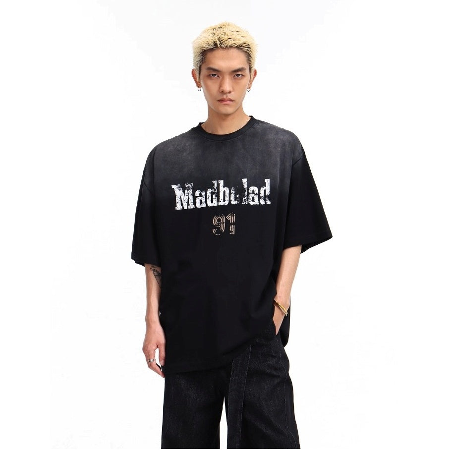 Distressed Washed Printed T-shirt BL1046
