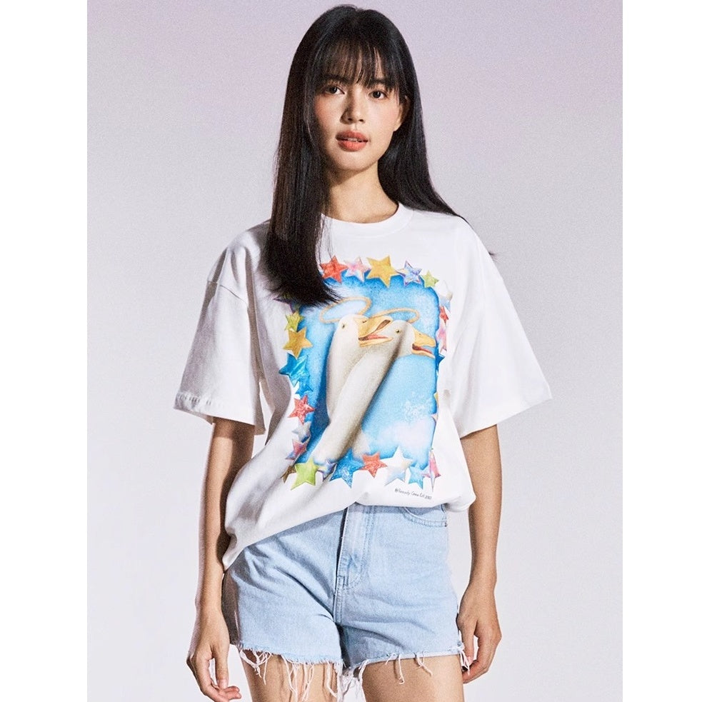 Swan Print T-shirt MB7360