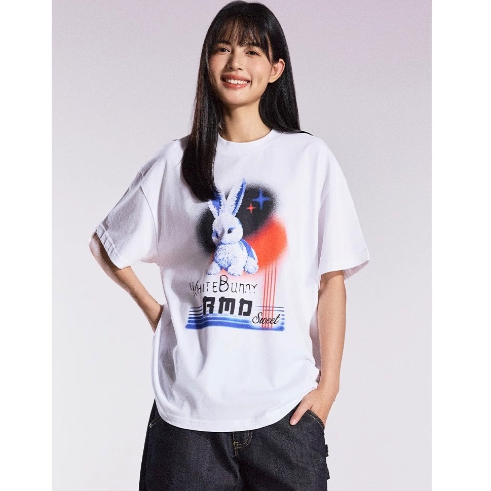 White Rabbit Print T-shirt MB7363