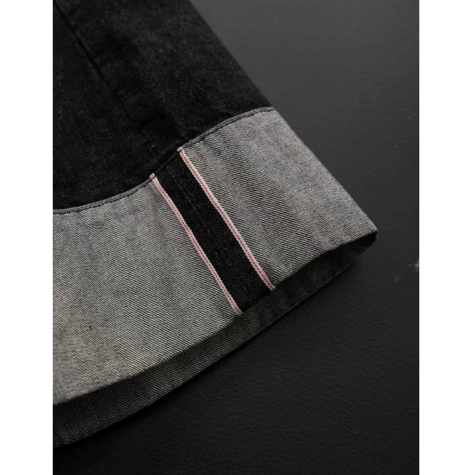 Breasted Red Ear Wide Jeans BL1013
