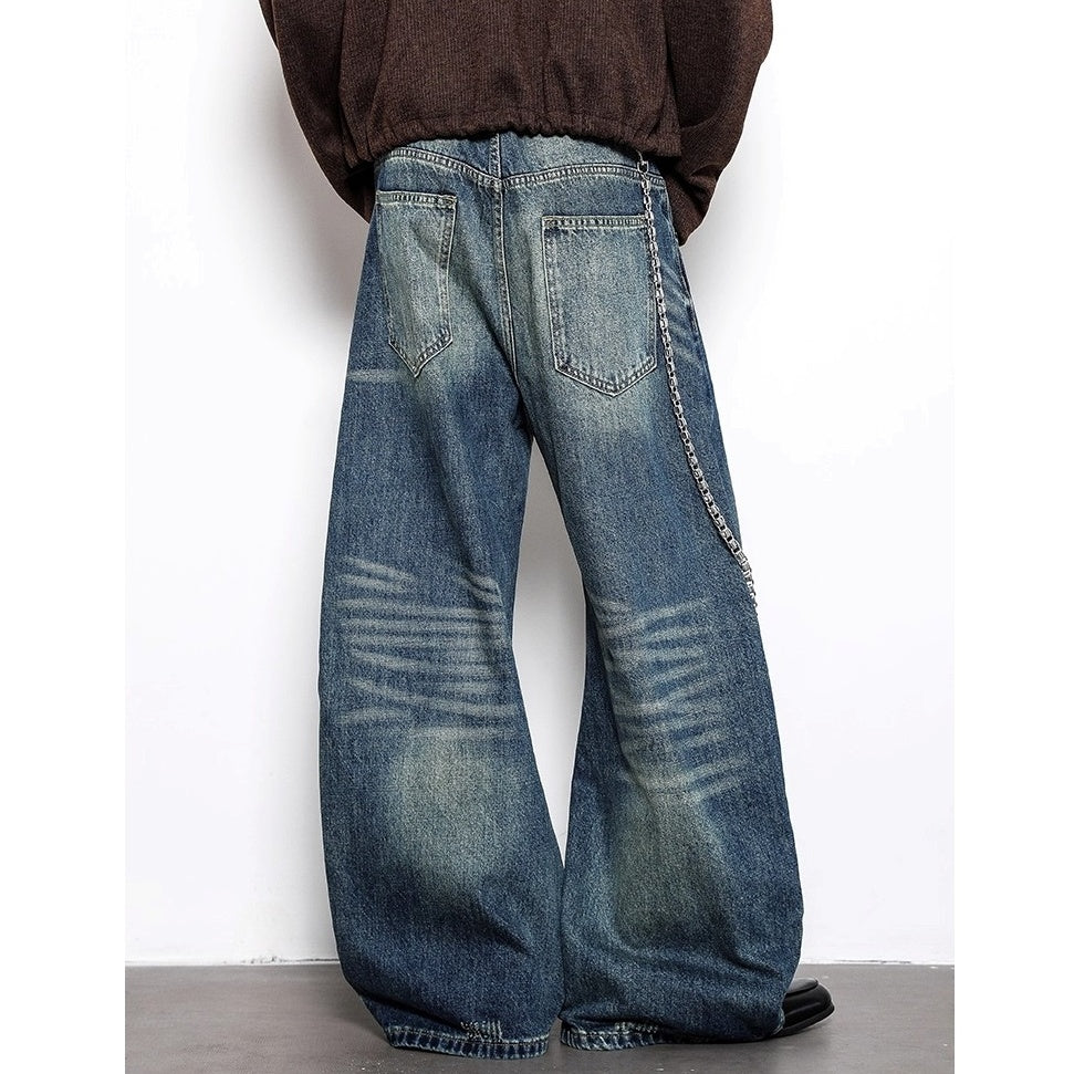 Vintage Wash Distressed Curve Jeans BL1047