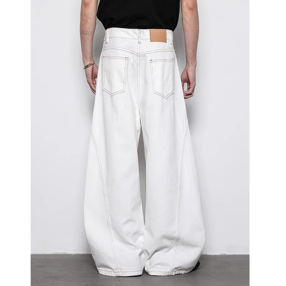 Loose A-line Wide Buggy Jeans BL1026