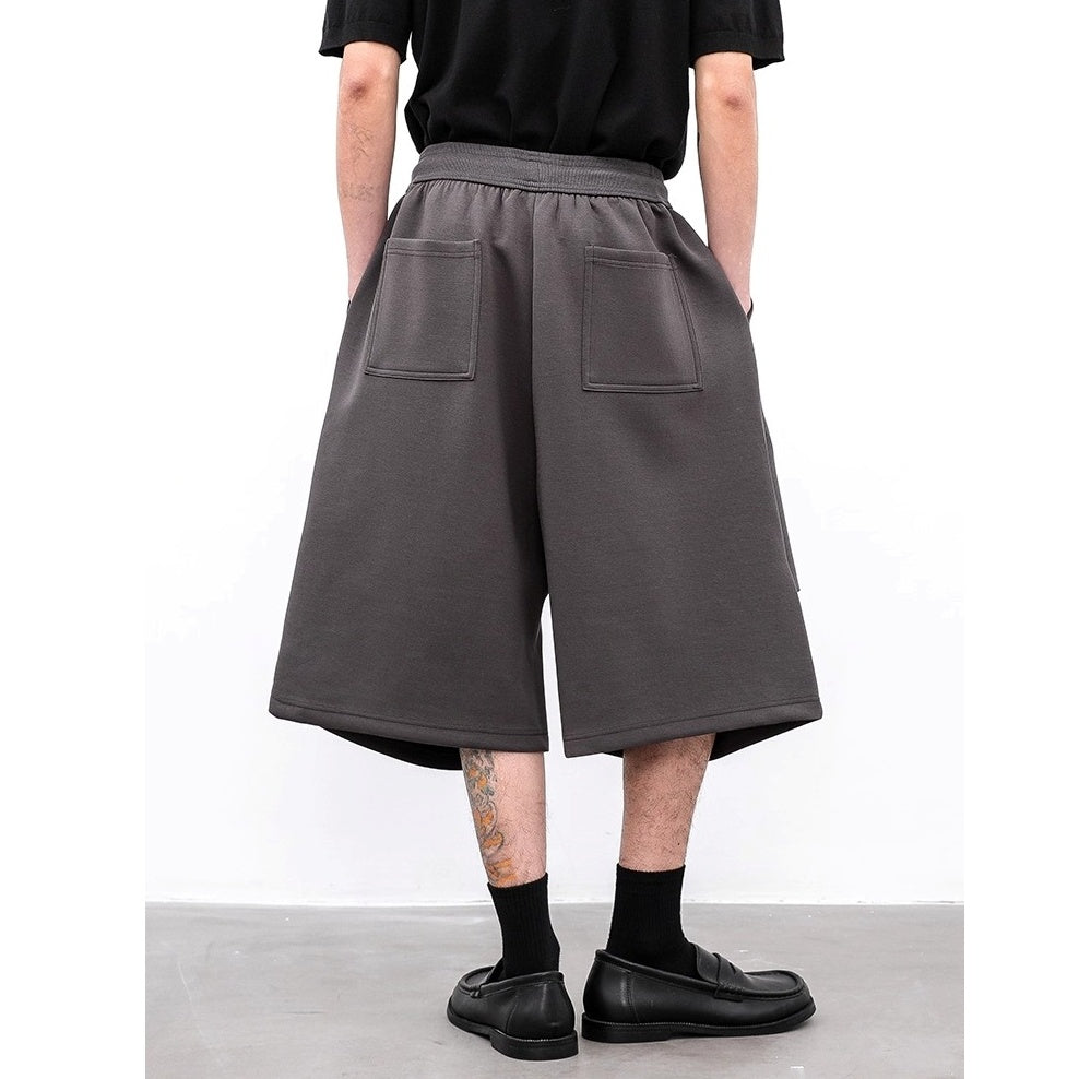Pleated Air Layer Scimitar Cropped Sweatpants BL1006