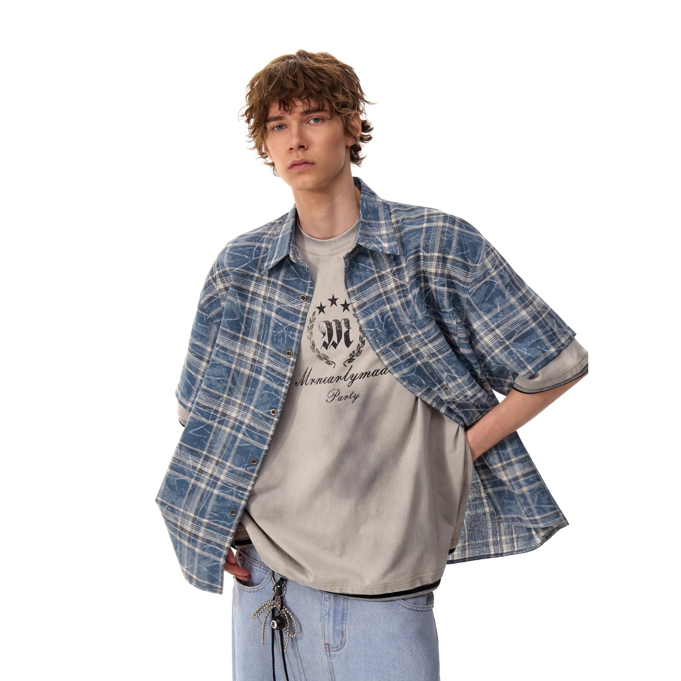 Vintage Smudge Plaid Shirt MR054