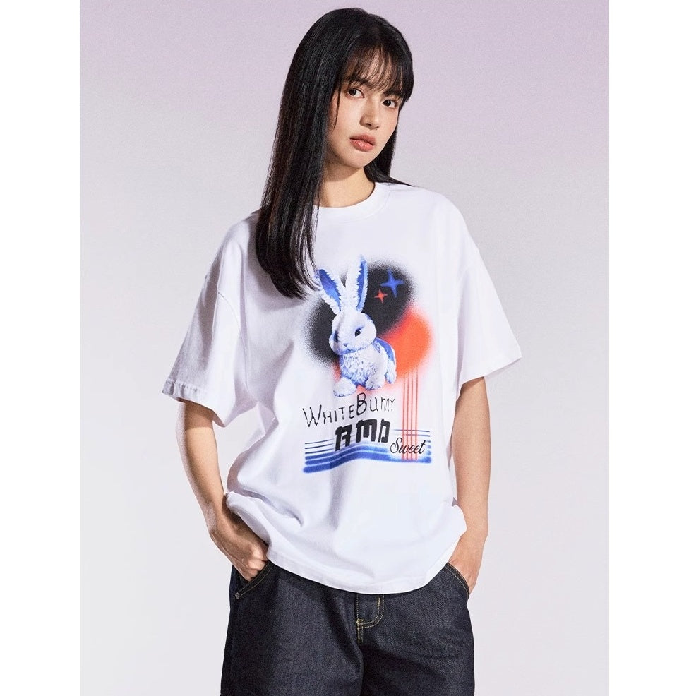 White Rabbit Print T-shirt MB7363