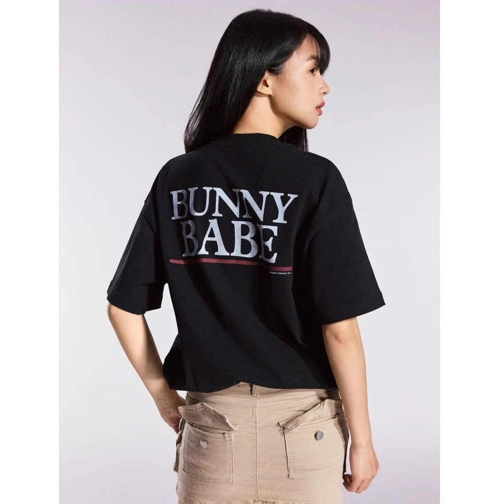 Fun Rabbit Treasure Print T-shirt MB7359