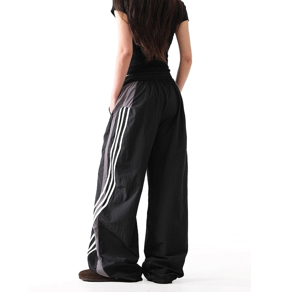 Diagonal Lines Loose Paratrooper Pants BL1035