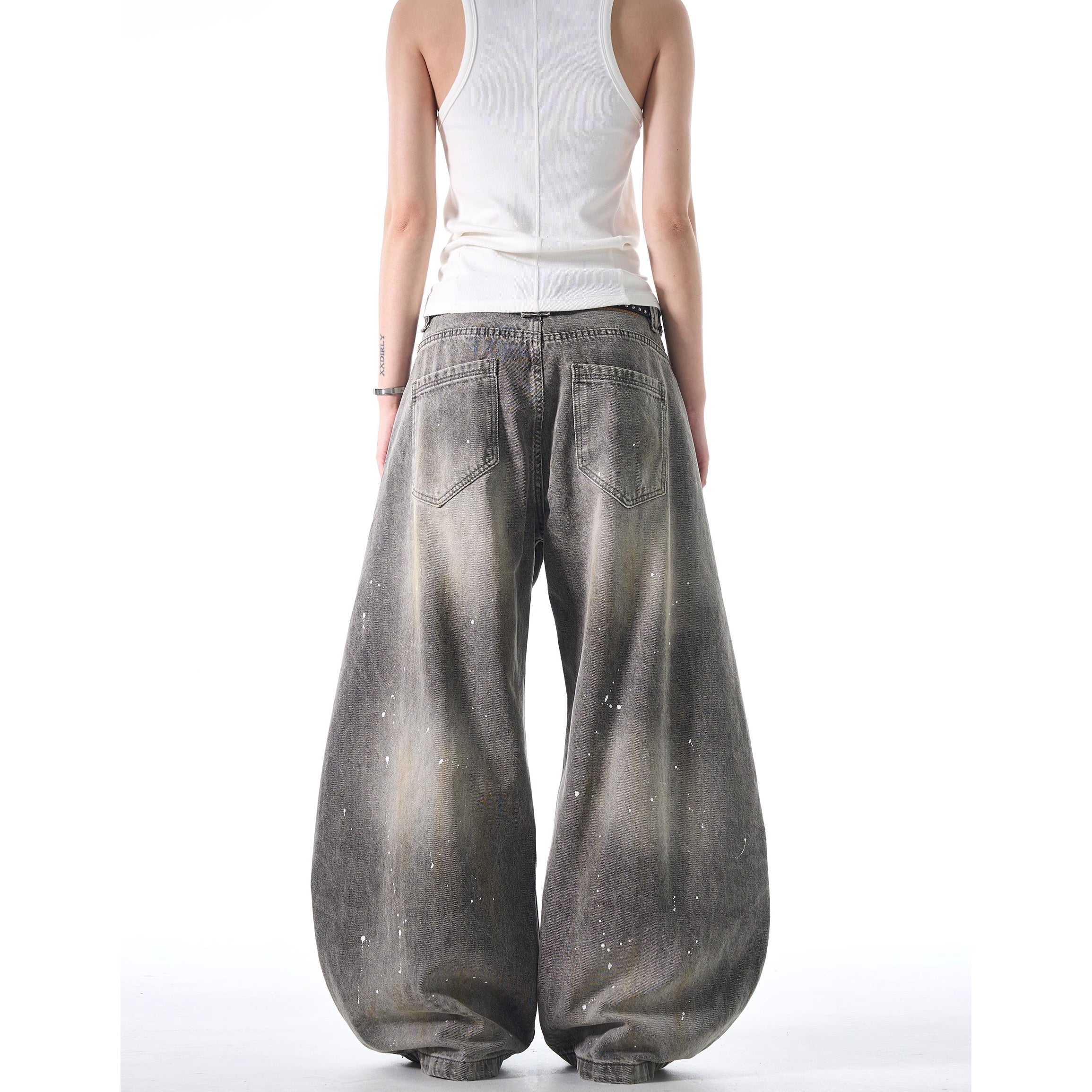 Splash Wash Vintage Wide-Leg Curve Jeans MB7370