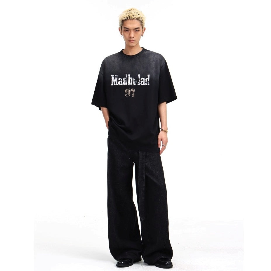 Distressed Washed Printed T-shirt BL1046