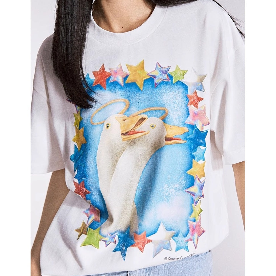 Swan Print T-shirt MB7360