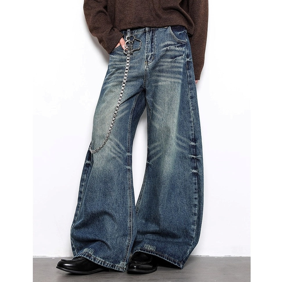 Vintage Wash Distressed Curve Jeans BL1047