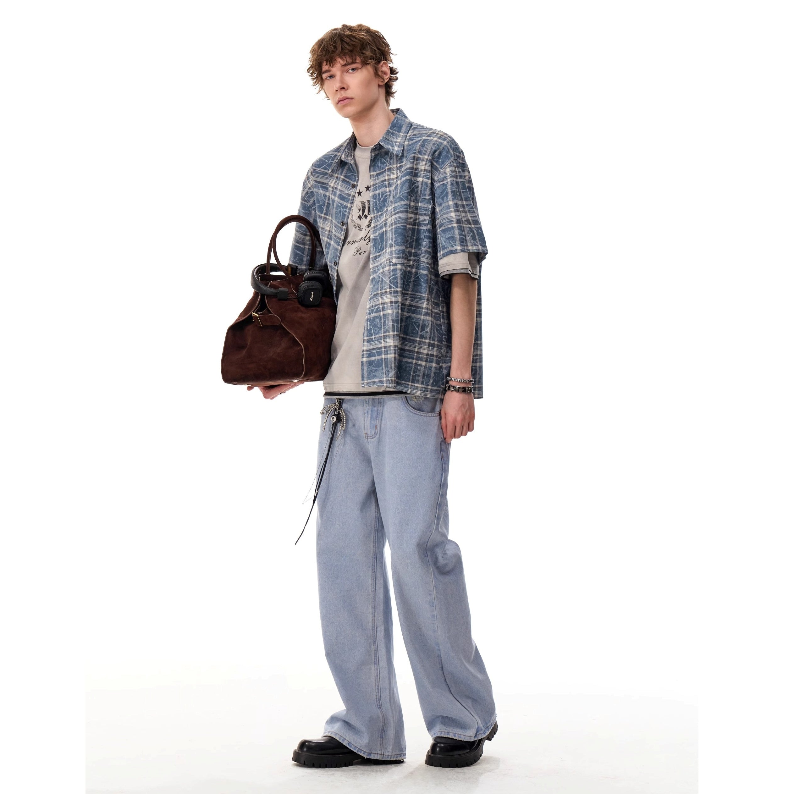 Vintage Smudge Plaid Shirt MR054