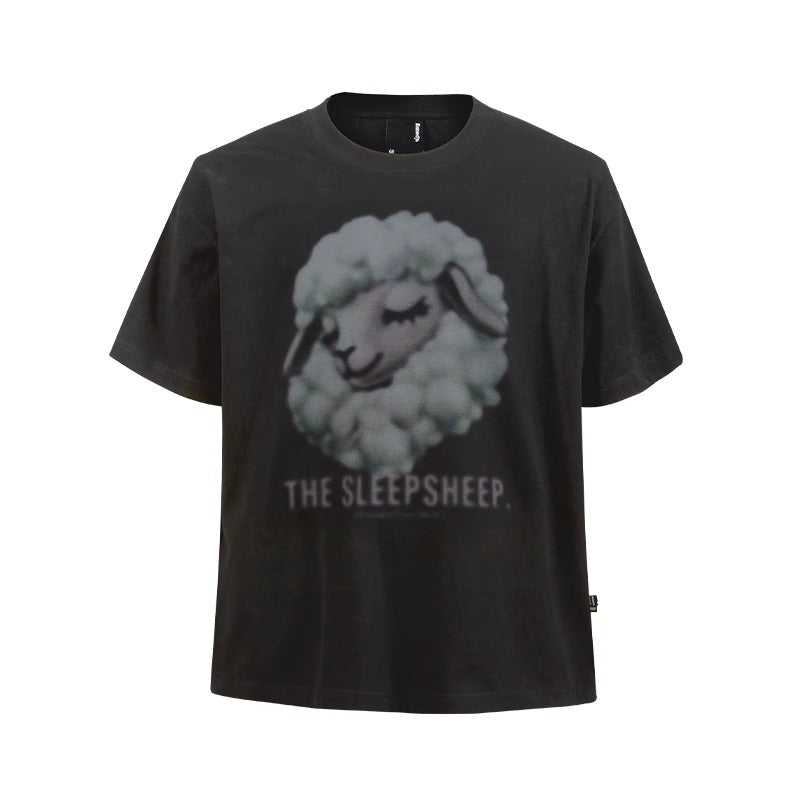 Cartoon Sheep Print T-shirts MB7366