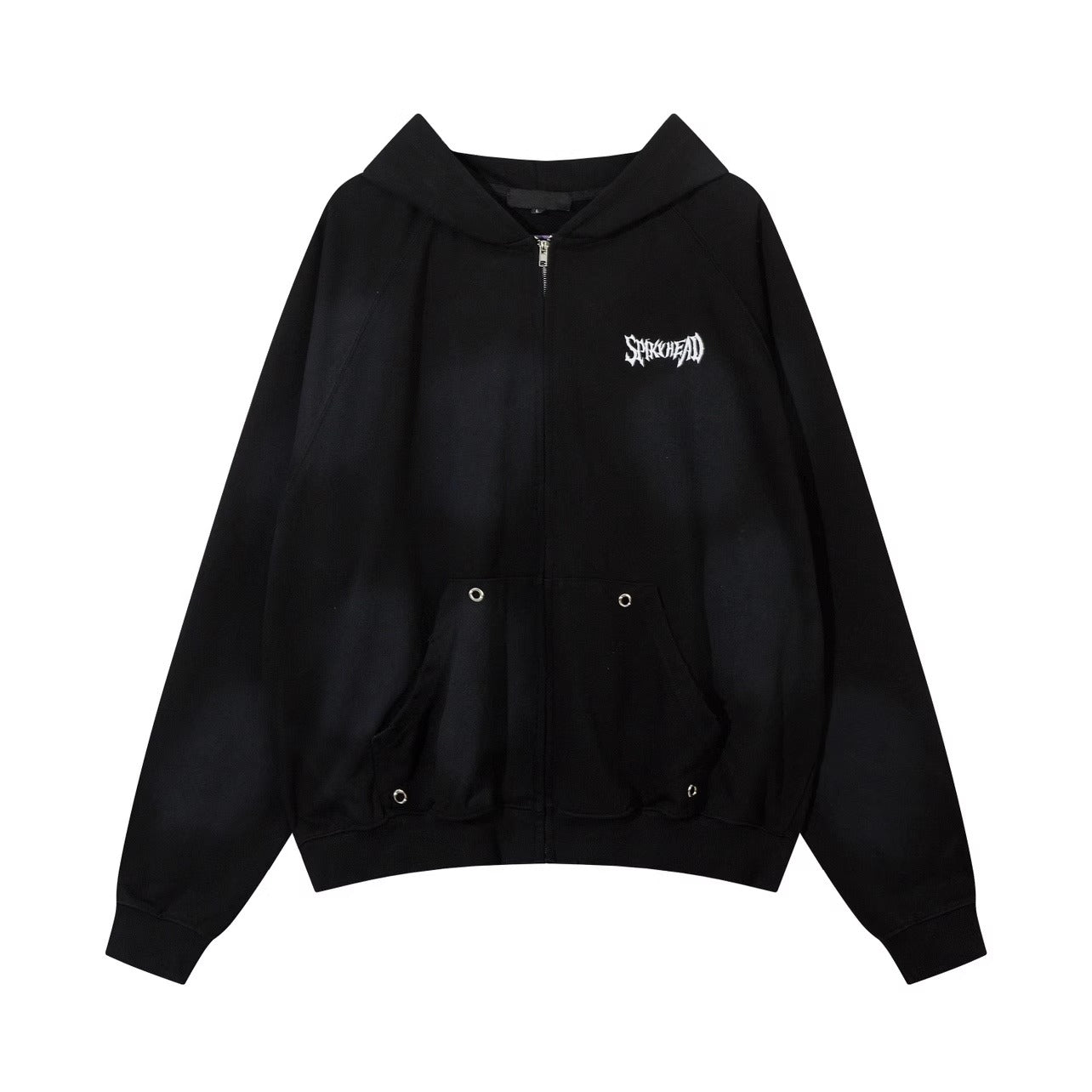 Vintage Distressed Hooded Zip-up Jacket MB7376