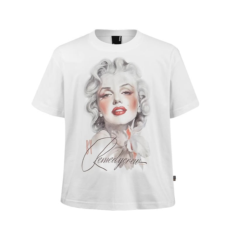 Monroe Retro Loose Crew Neck T-shirt MB7356