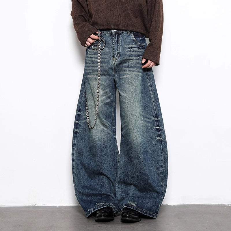 Vintage Wash Distressed Curve Jeans BL1047
