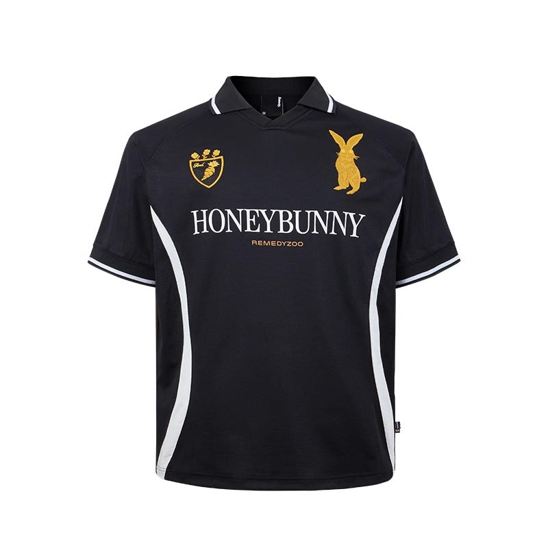 Honey Bunny Embroidery Polo Collar T-shirt MB7364