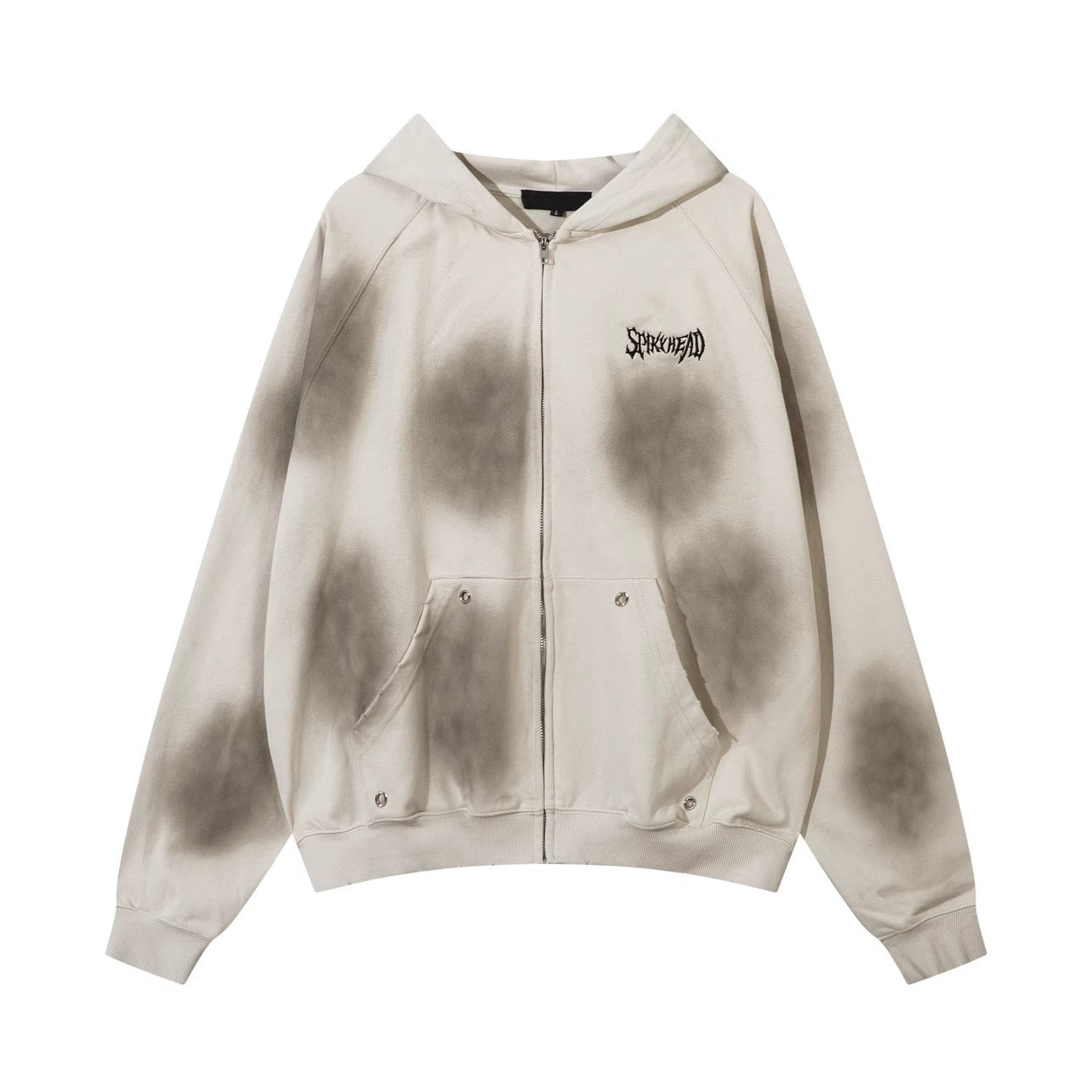 Vintage Distressed Hooded Zip-up Jacket MB7376