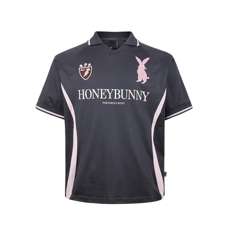 Honey Bunny Embroidery Polo Collar T-shirt MB7364