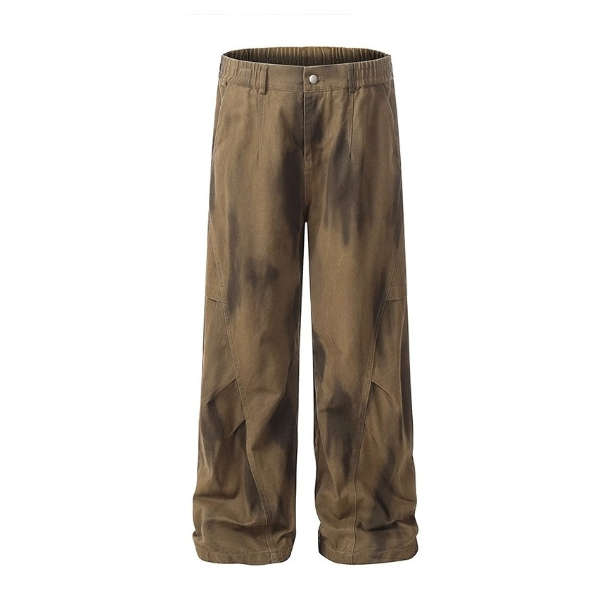 Dirty Washed Distressed Casual Curve Pants BL1031