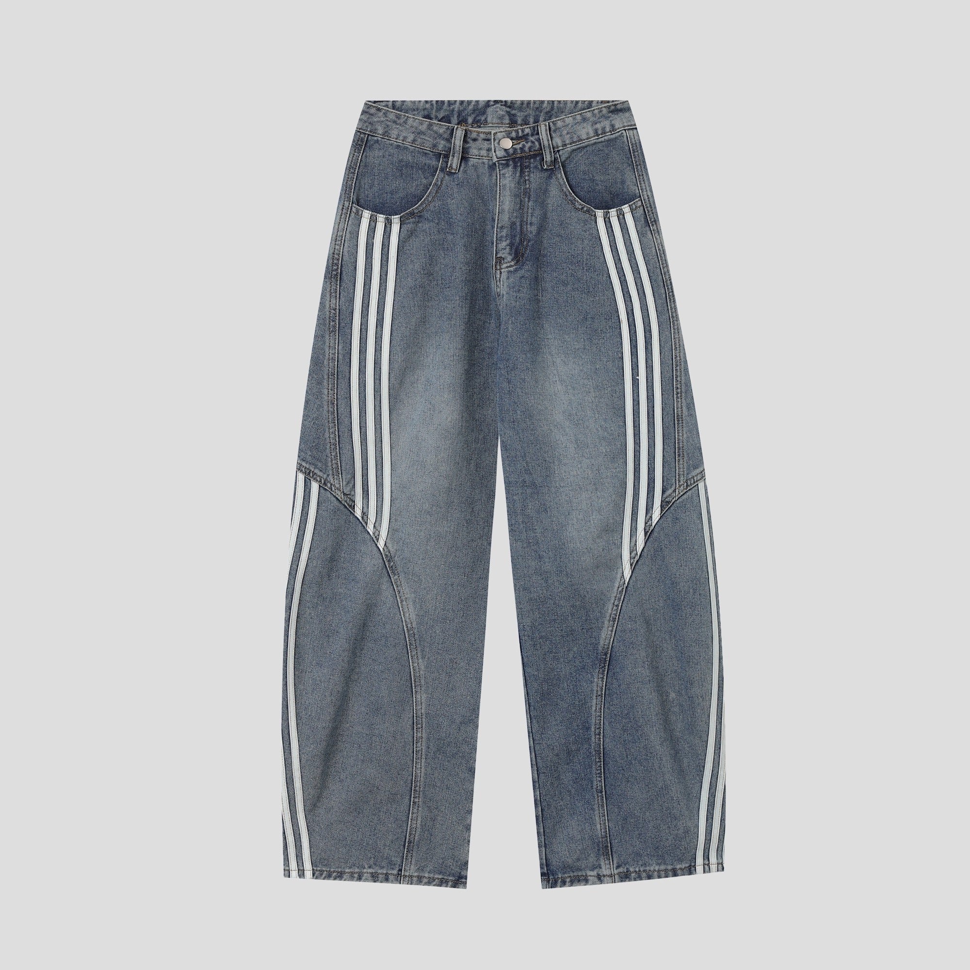 Three-bar Striped Wash Curve Jeans IN7060