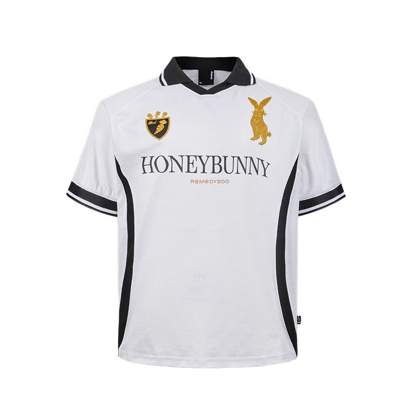 Honey Bunny Embroidery Polo Collar T-shirt MB7364
