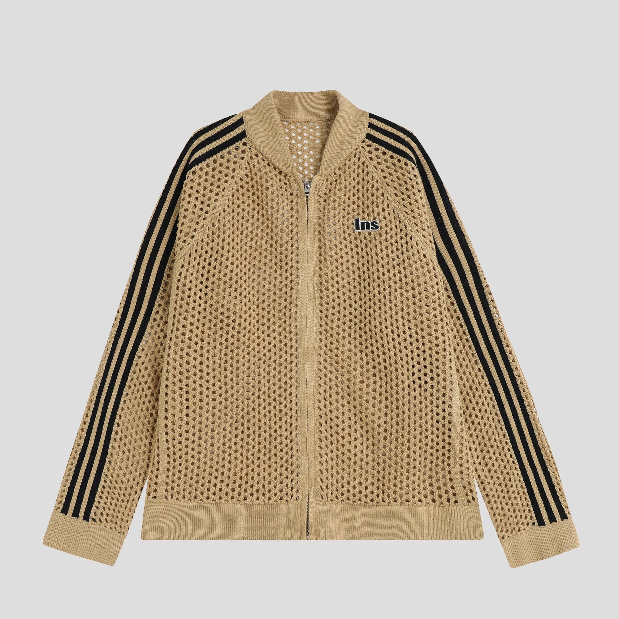 Raglan Mesh Cutout Cardigan Jacket IN7076