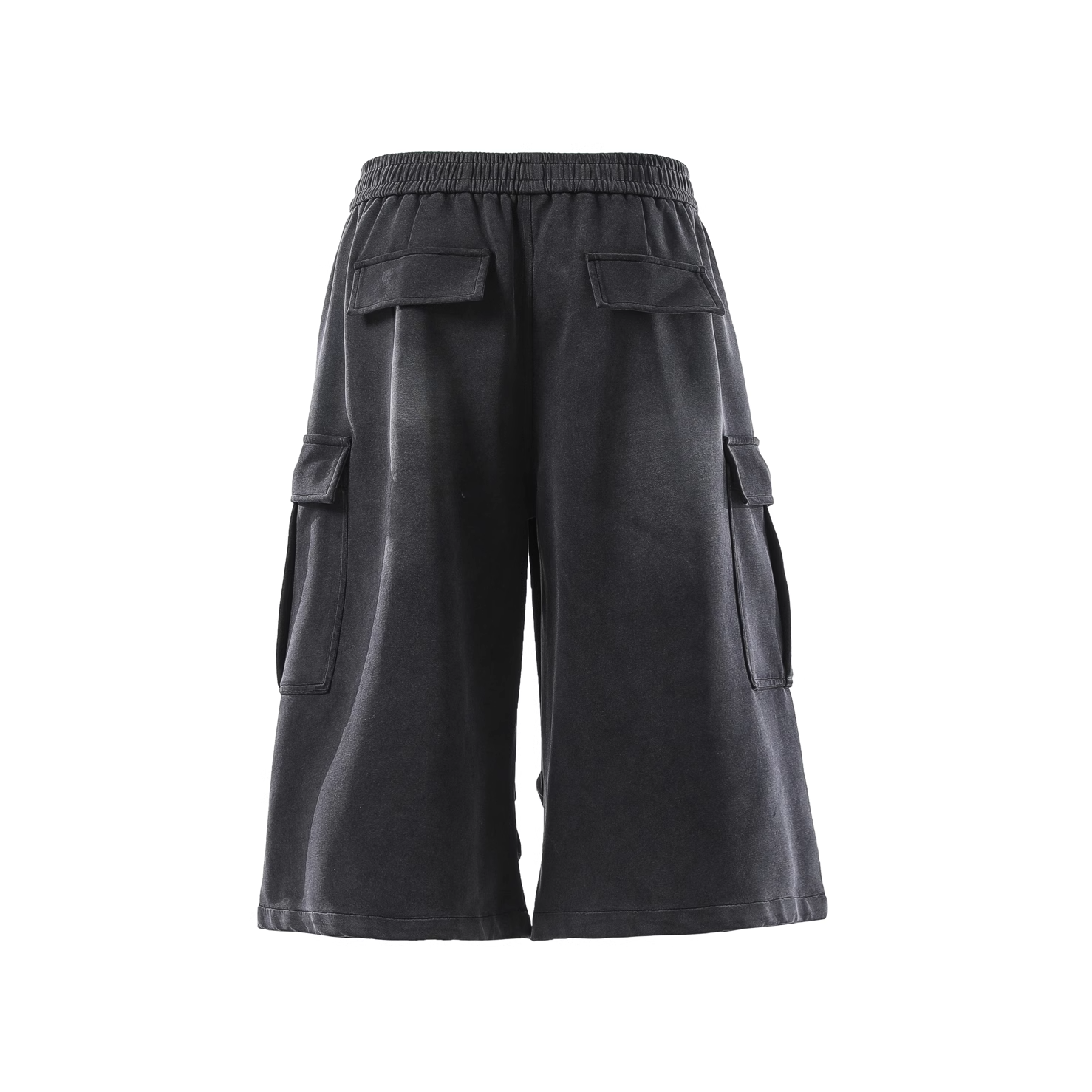 Pleated Wash Wide Cropped Cargo Pants EAT171