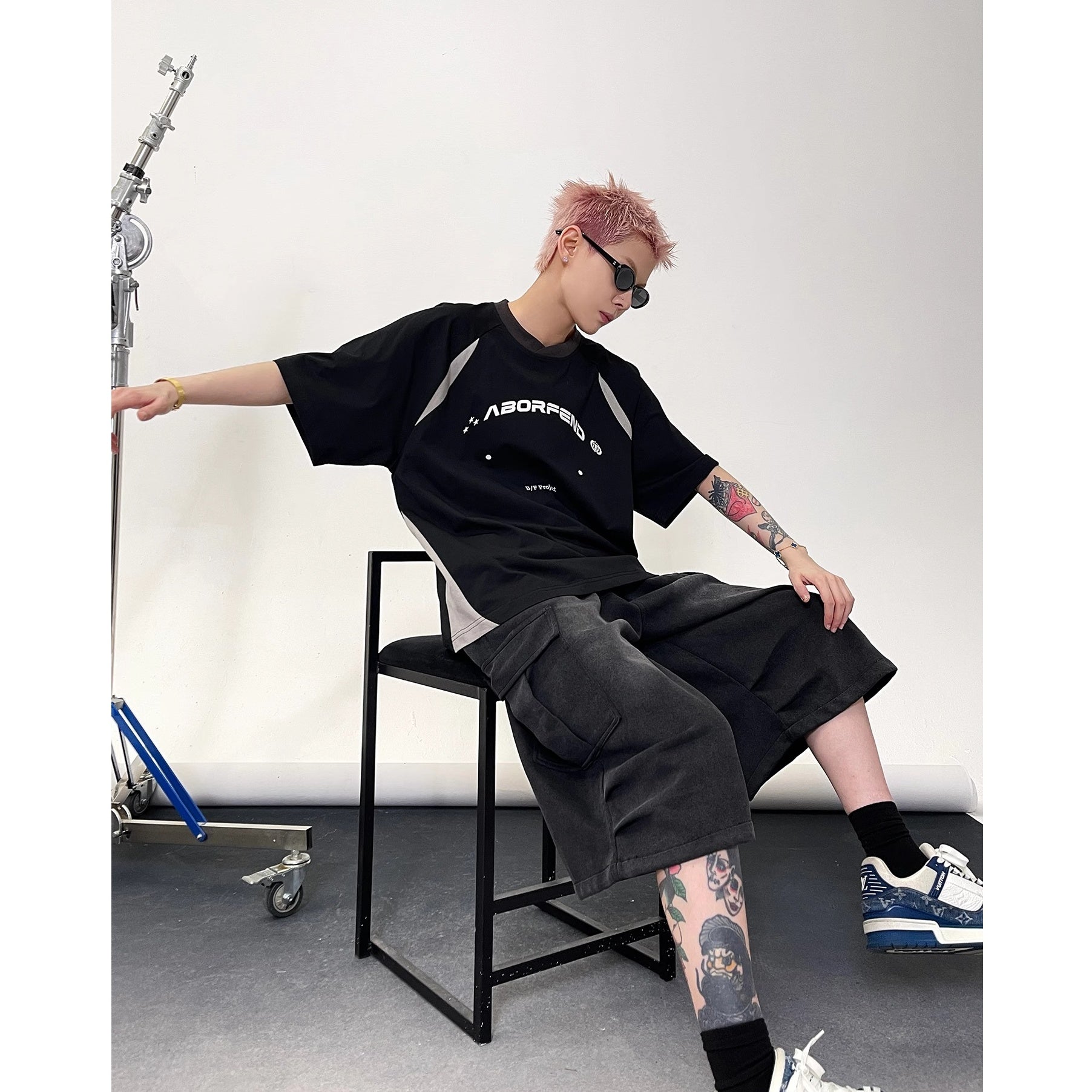 Pleated Wash Wide Cropped Cargo Pants EAT171