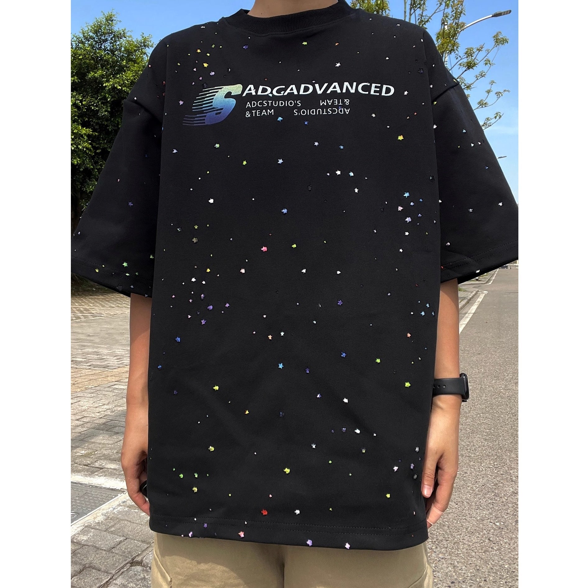 Colorful Paint Dot Print T-shirt EAT174