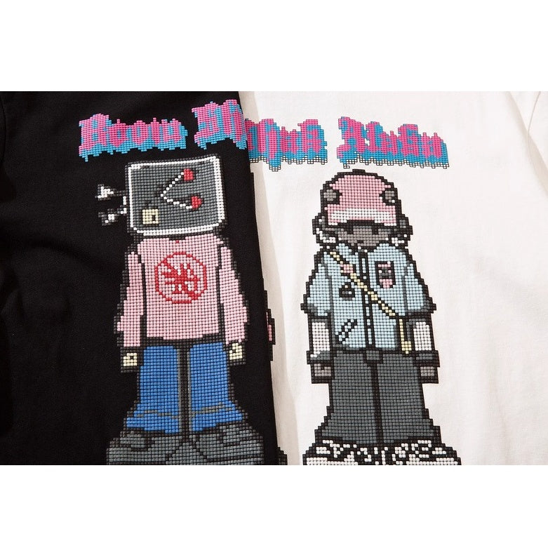 Retro Cartoon Love Print T-shirt NH7006