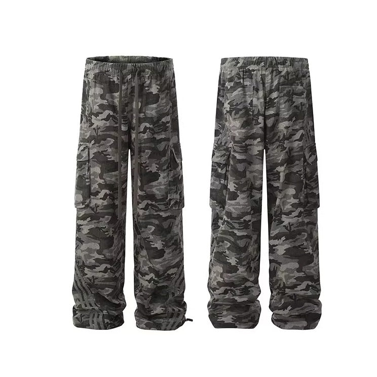Side Stripe Camouflage Cargo Pants BL1032
