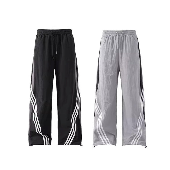 Diagonal Lines Loose Paratrooper Pants BL1035