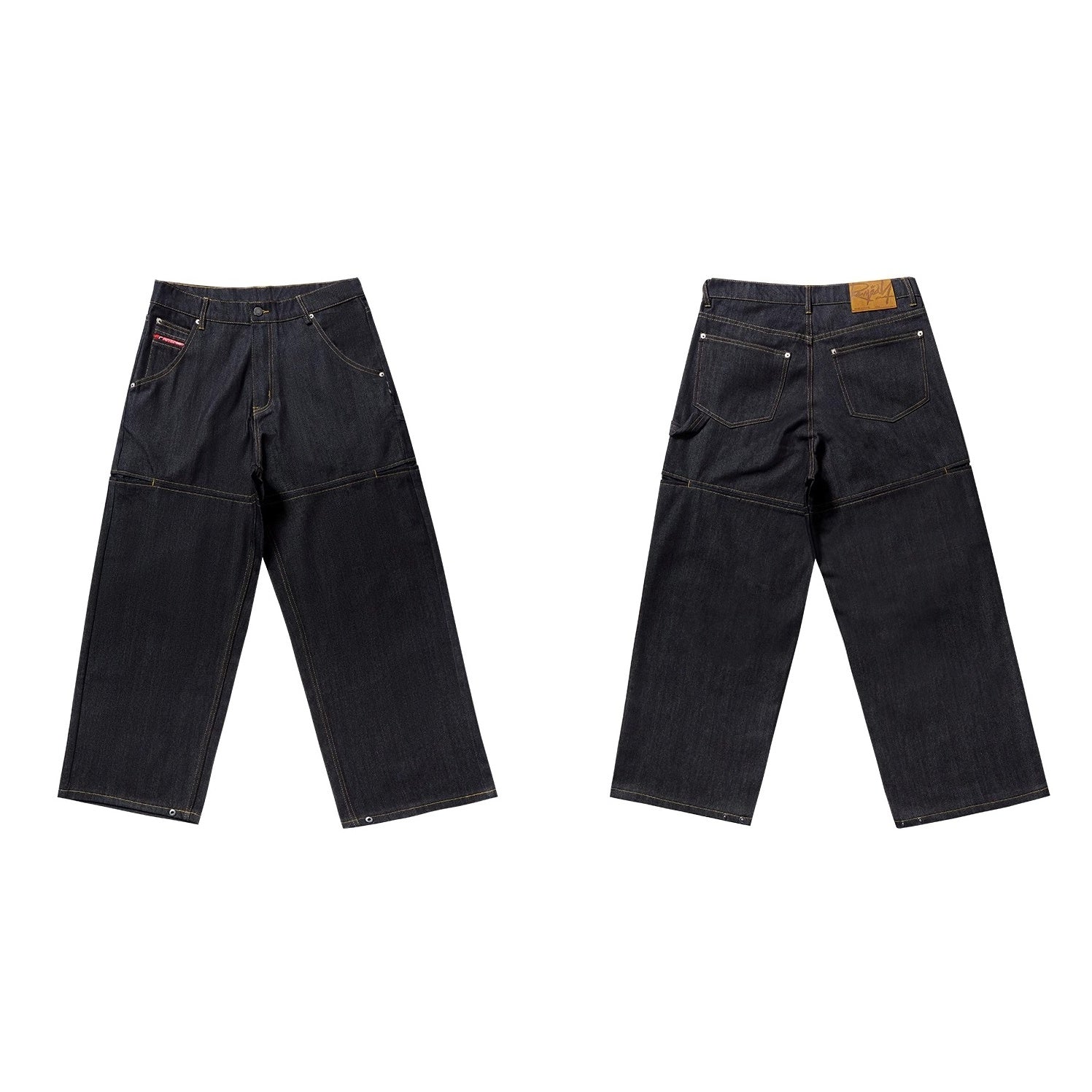 Stitch Design Loose Straight Jeans MB7369